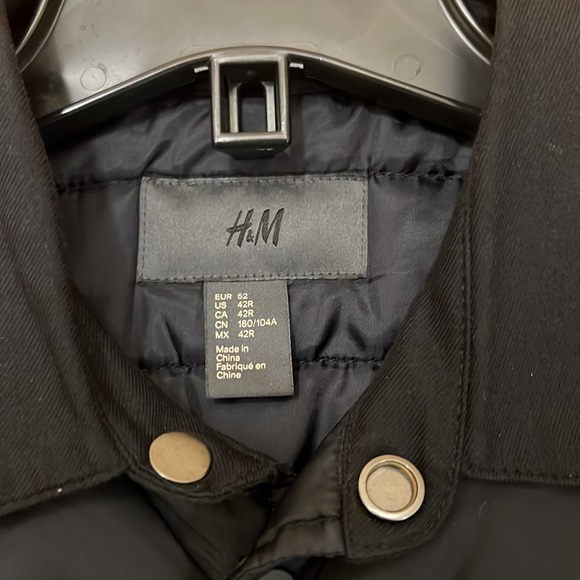 Men Quilted Jacket Navy H&M - Size 42R - Picture 3 of 6
